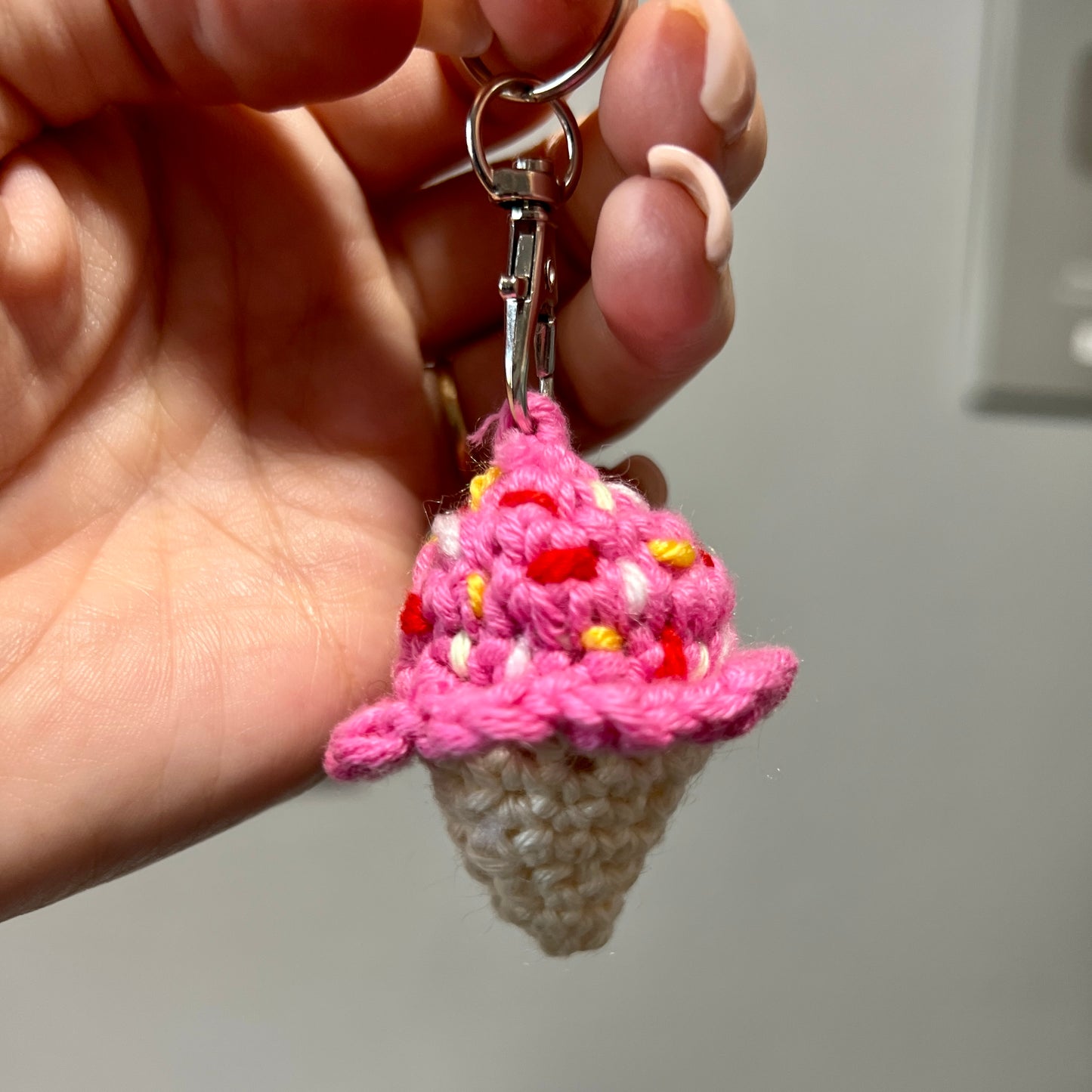 Crochet 'Ice cream' Keyrings
