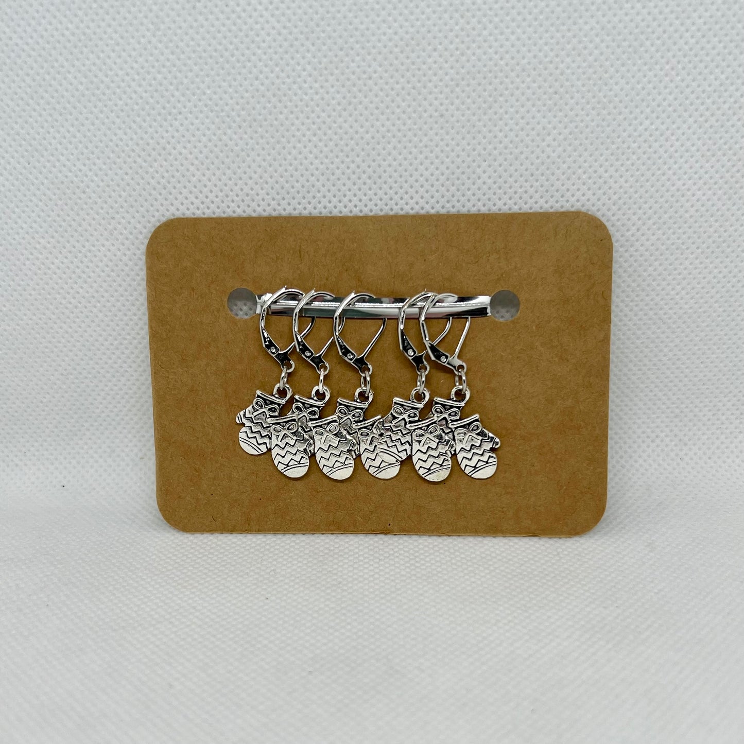 ‘Winter Mittens' Handmade Stitch Marker Set