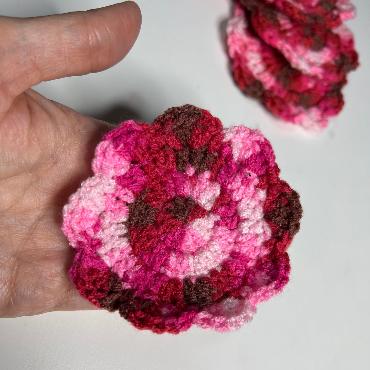 Crochet Mini Flower Wash Cloth Set