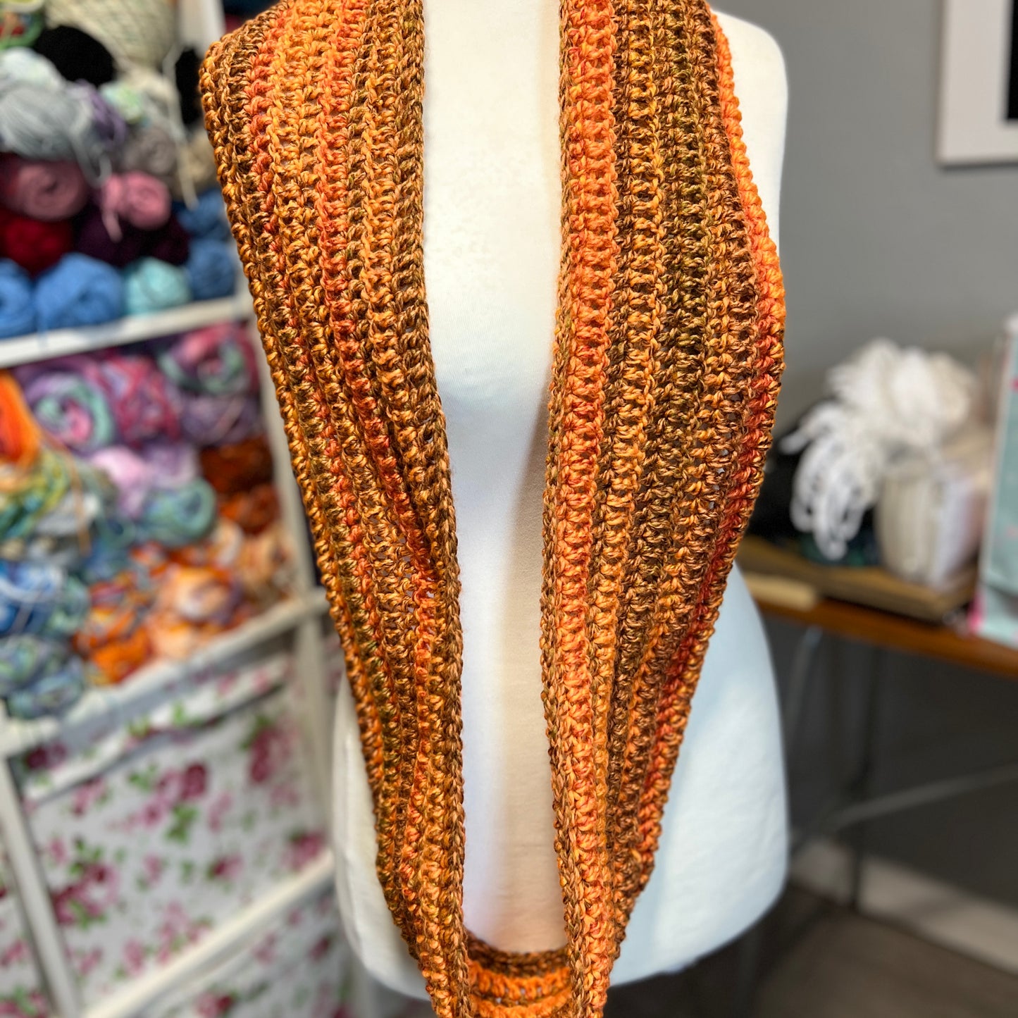 ‘Pebble’ Crochet Tube Scarf