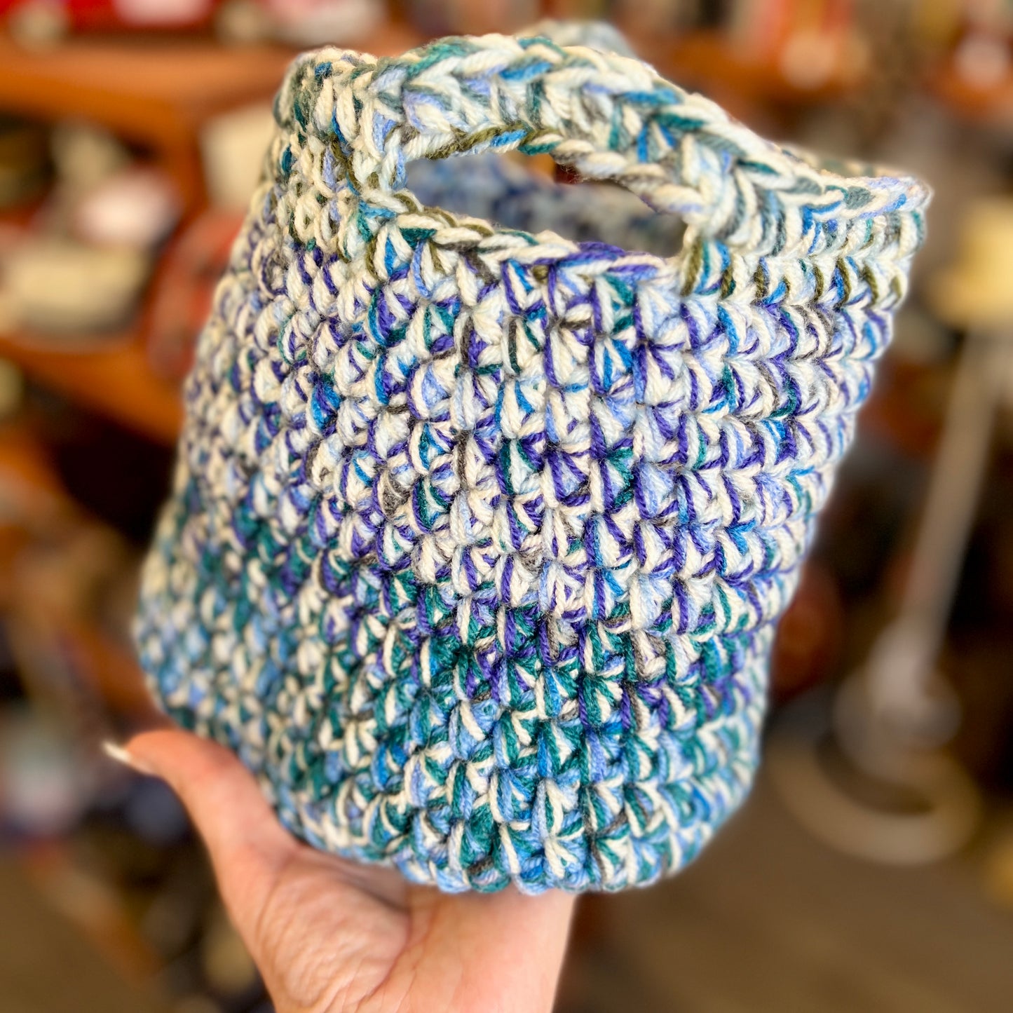 ‘Seaside Blue’ Scrap Basket/Bag