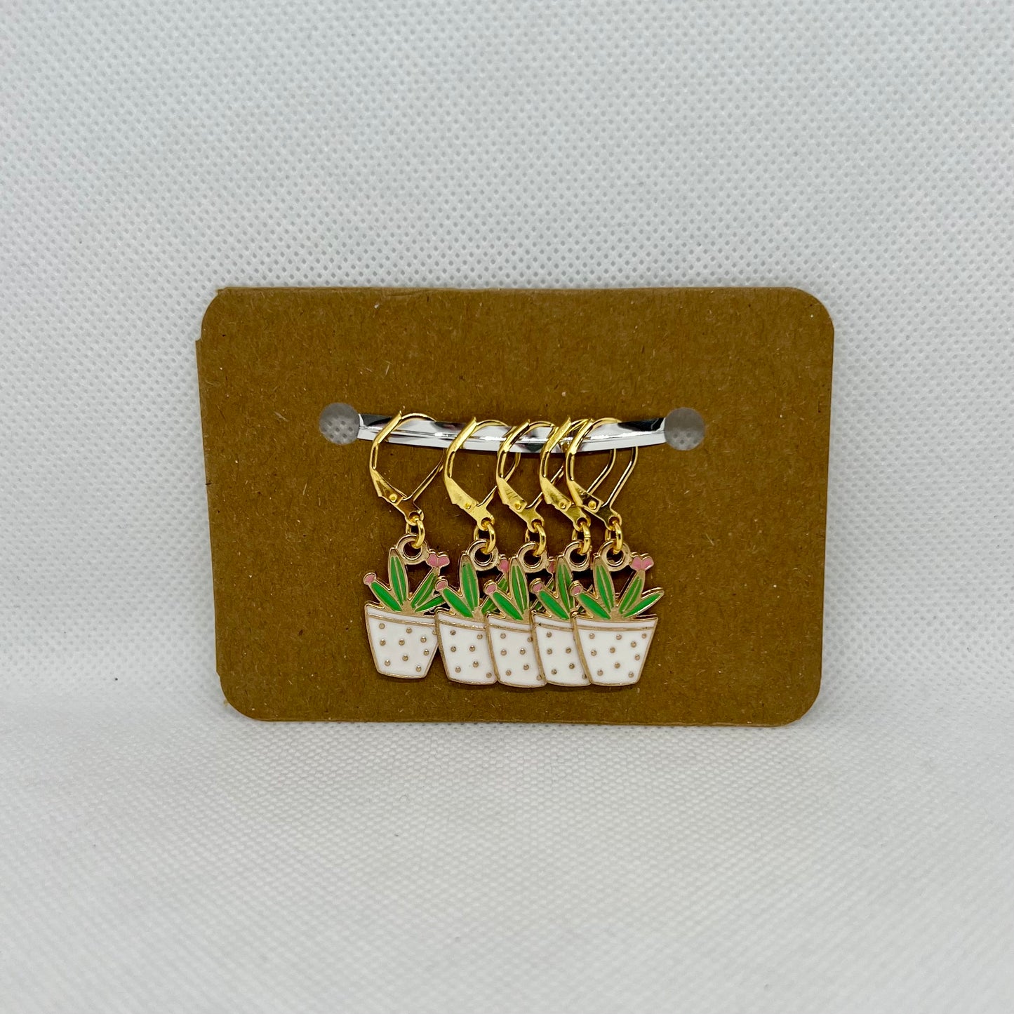 ‘Succulent' Handmade Stitch Marker Set