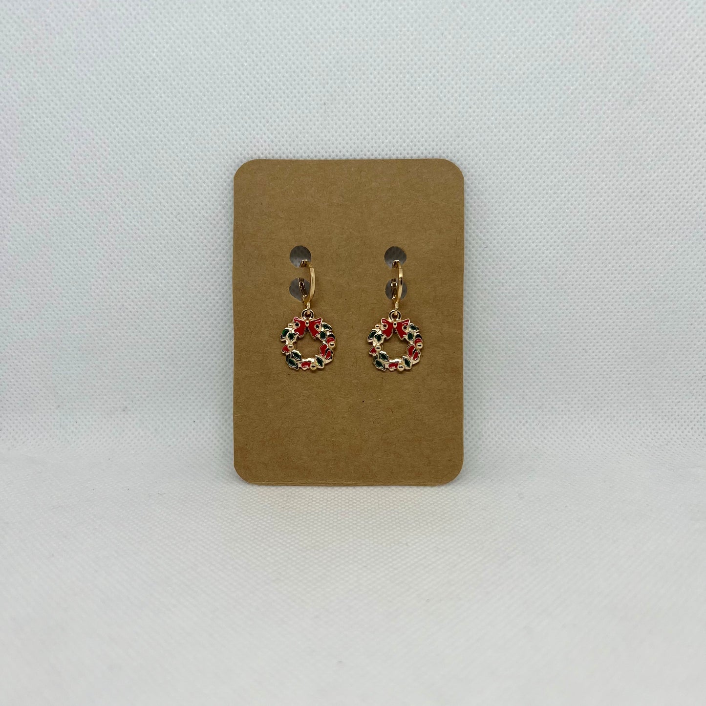 Festive Wreath Handmade Earrings