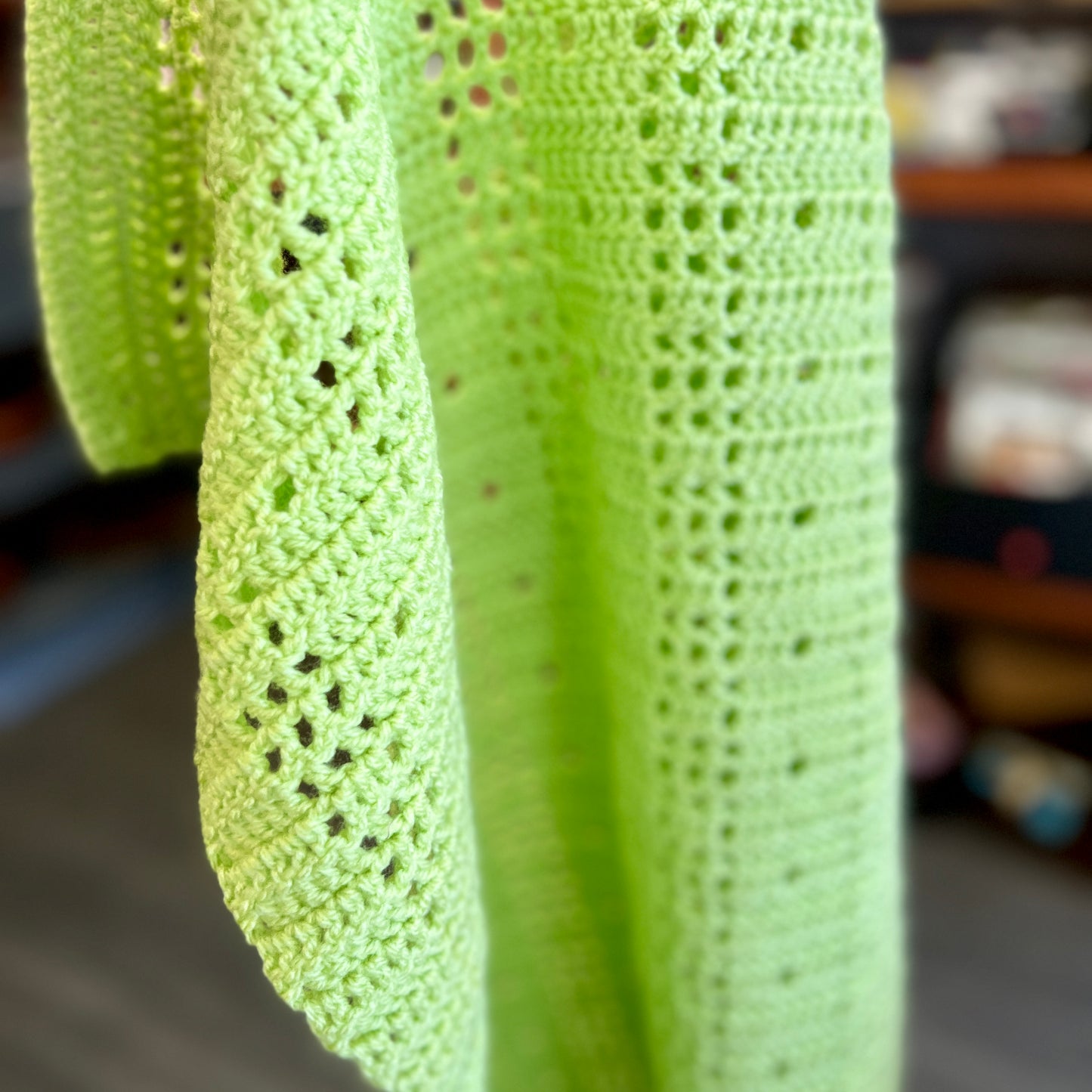 Crochet Baby Blanket - Lime