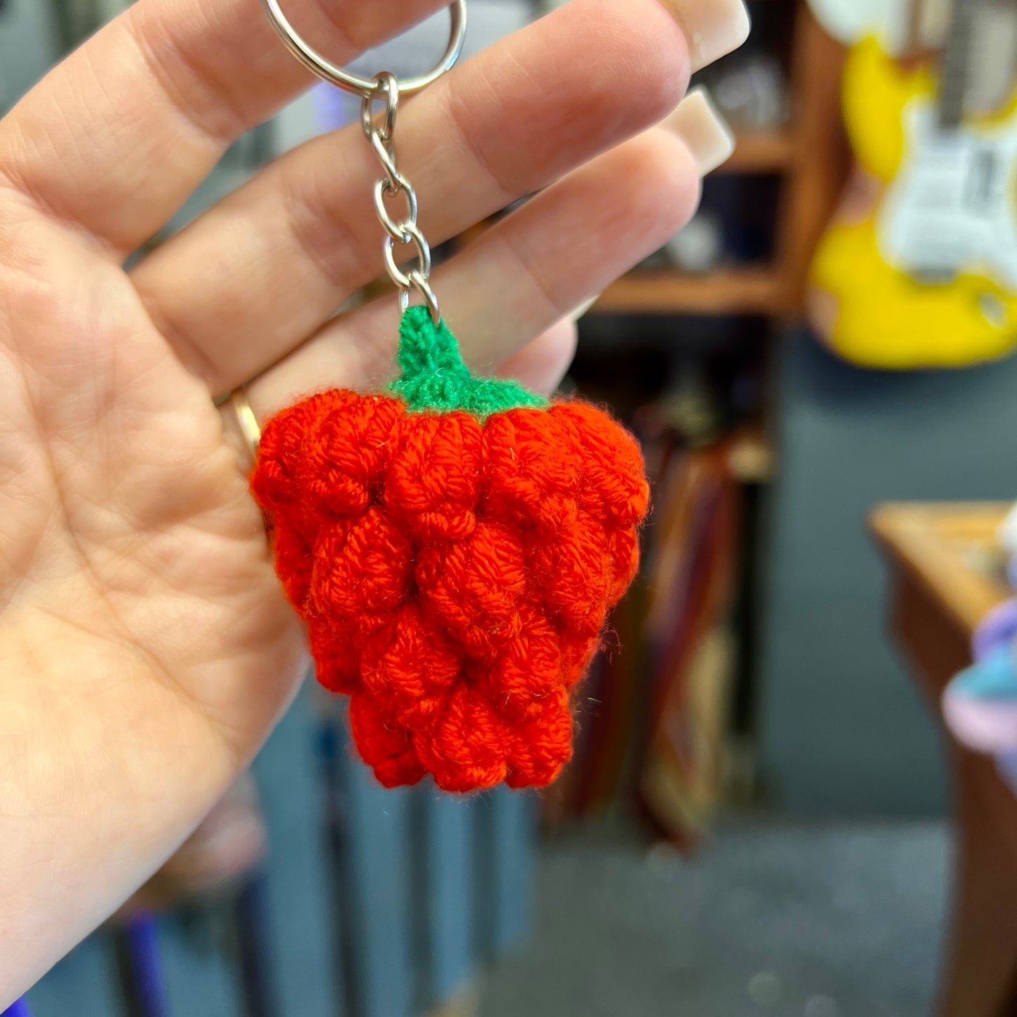 Crochet 'Strawberry' Keyrings