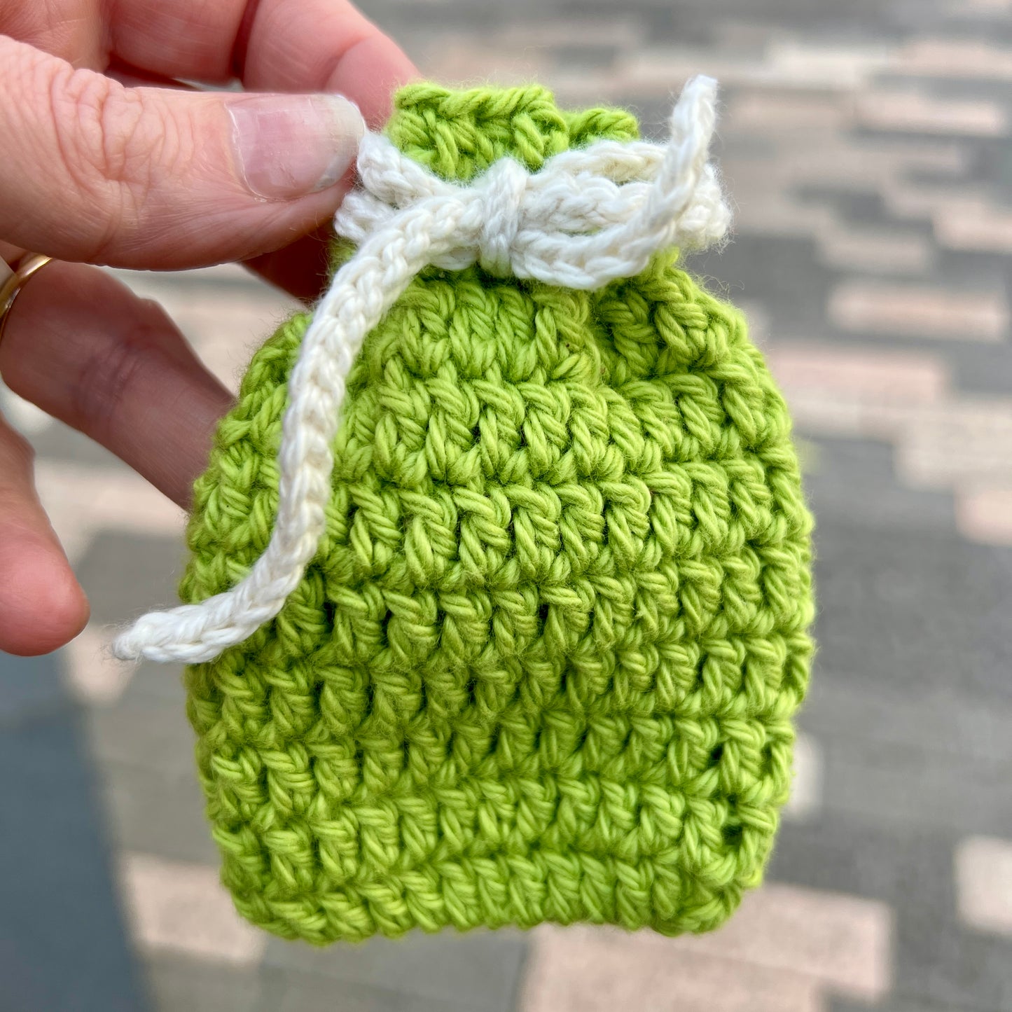 Green Drawstring Pouch