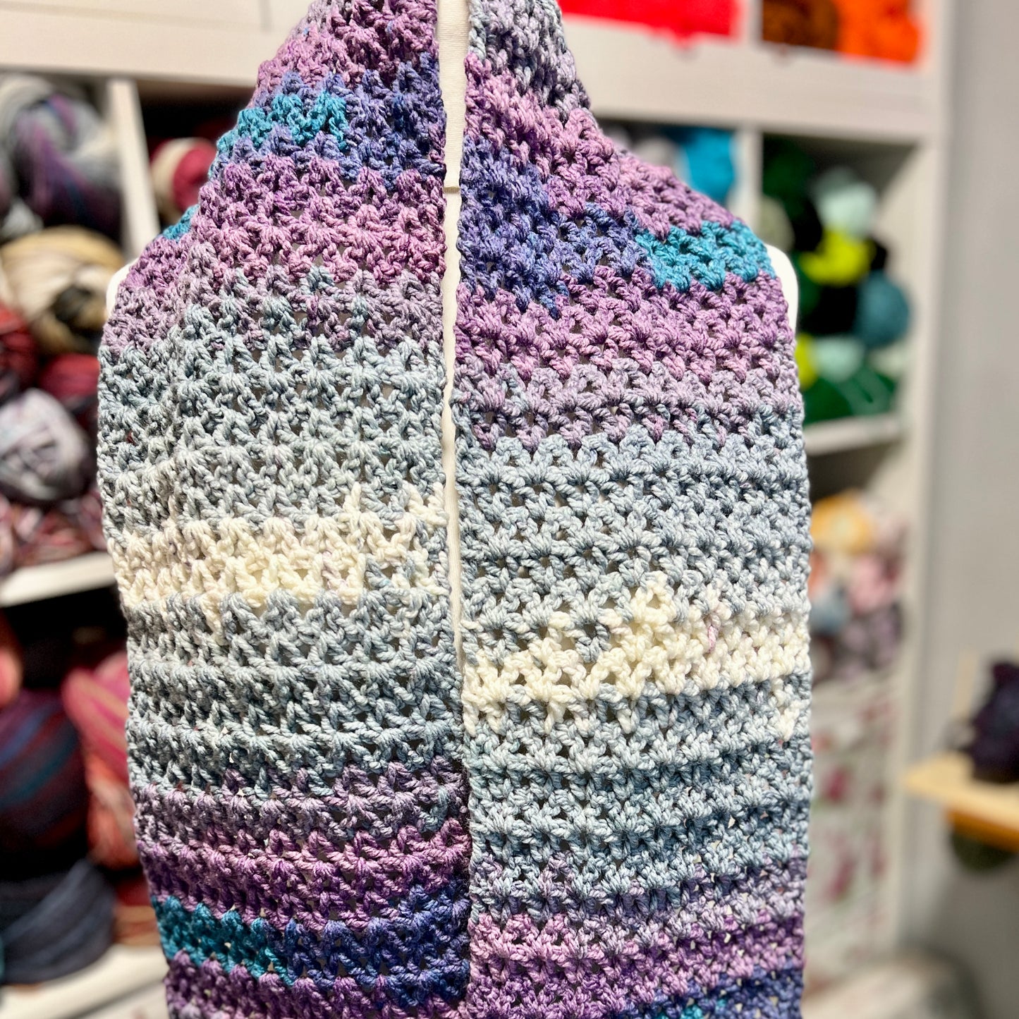 Mystery 'V Stitch' Crochet Scarf