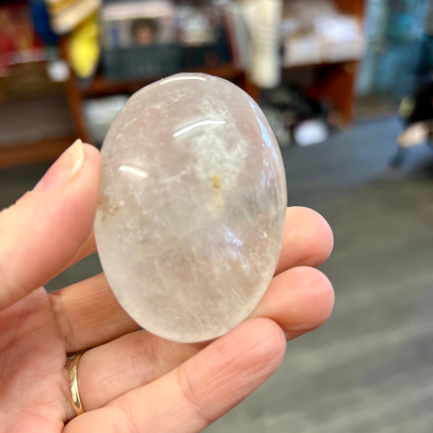Clear Quartz Palm Stone