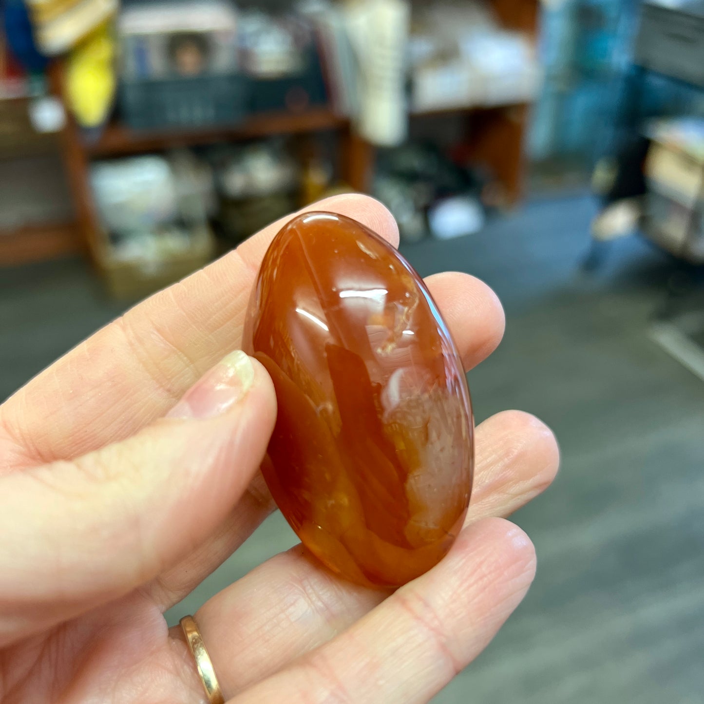 Carnelian Palm Stone
