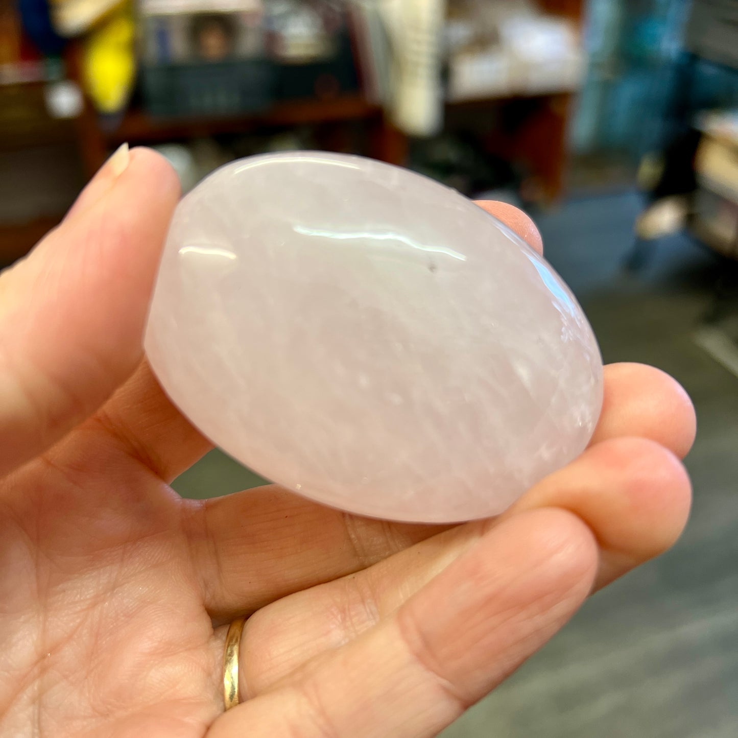 Rose Quartz Palm Stone