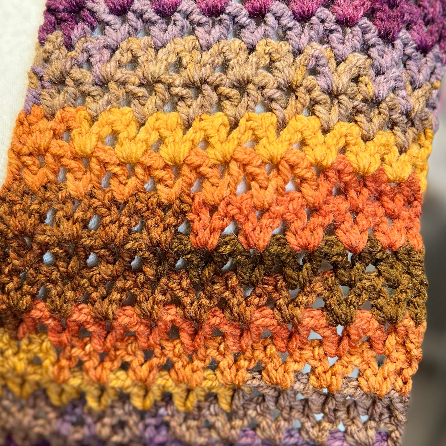 'Casper' V Stitch Crochet Scarf