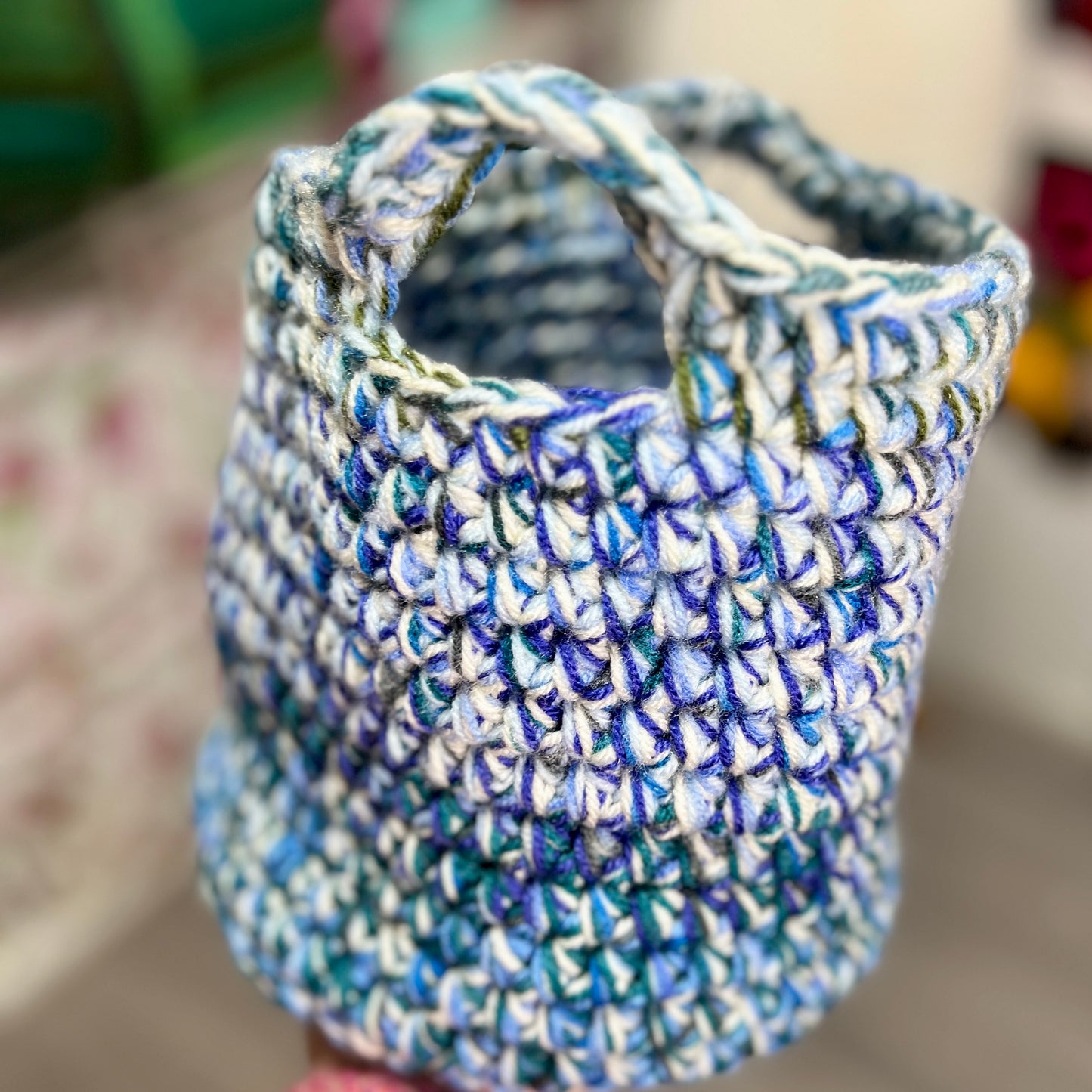 ‘Seaside Blue’ Scrap Basket/Bag