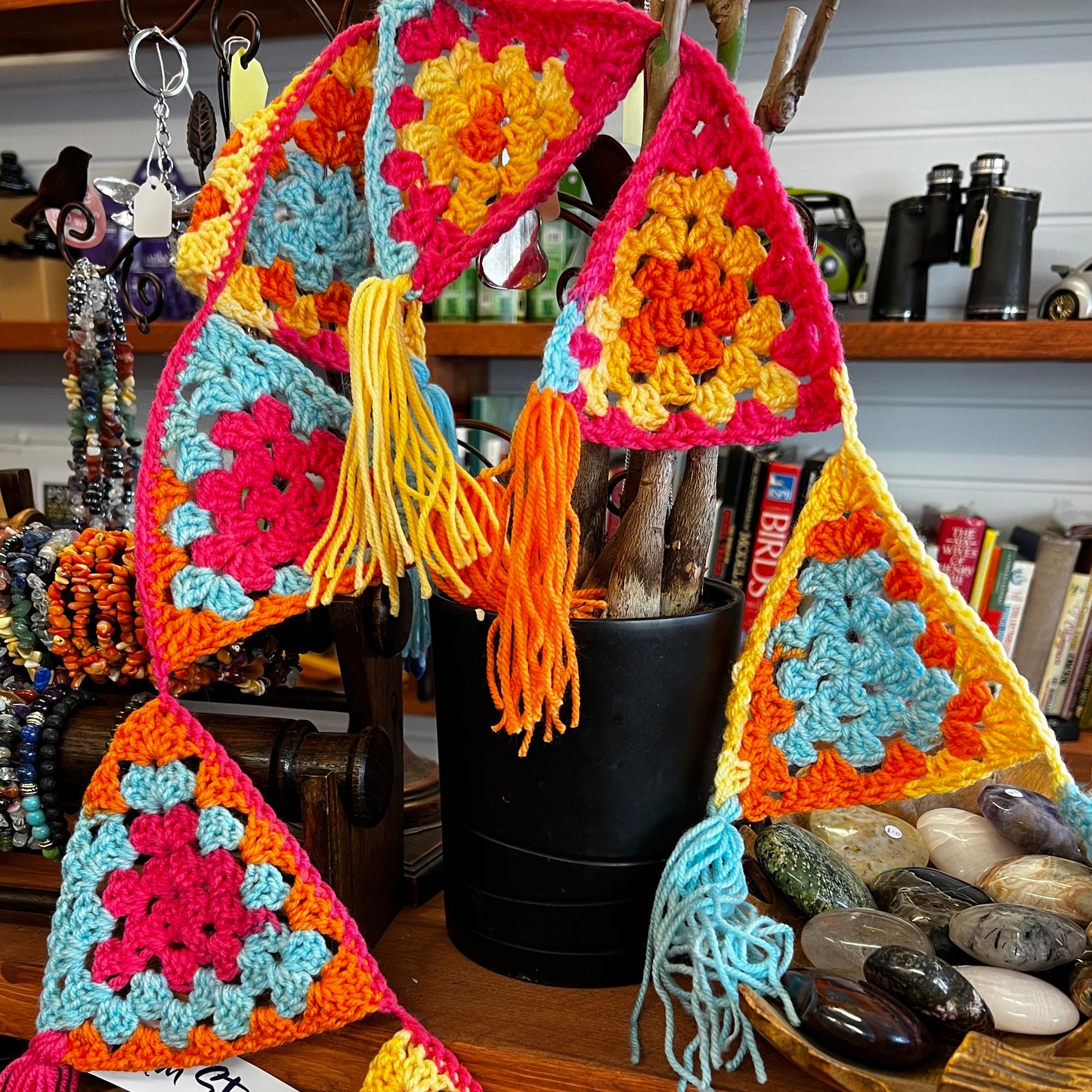 Crochet Bunting with Tassels - Multi