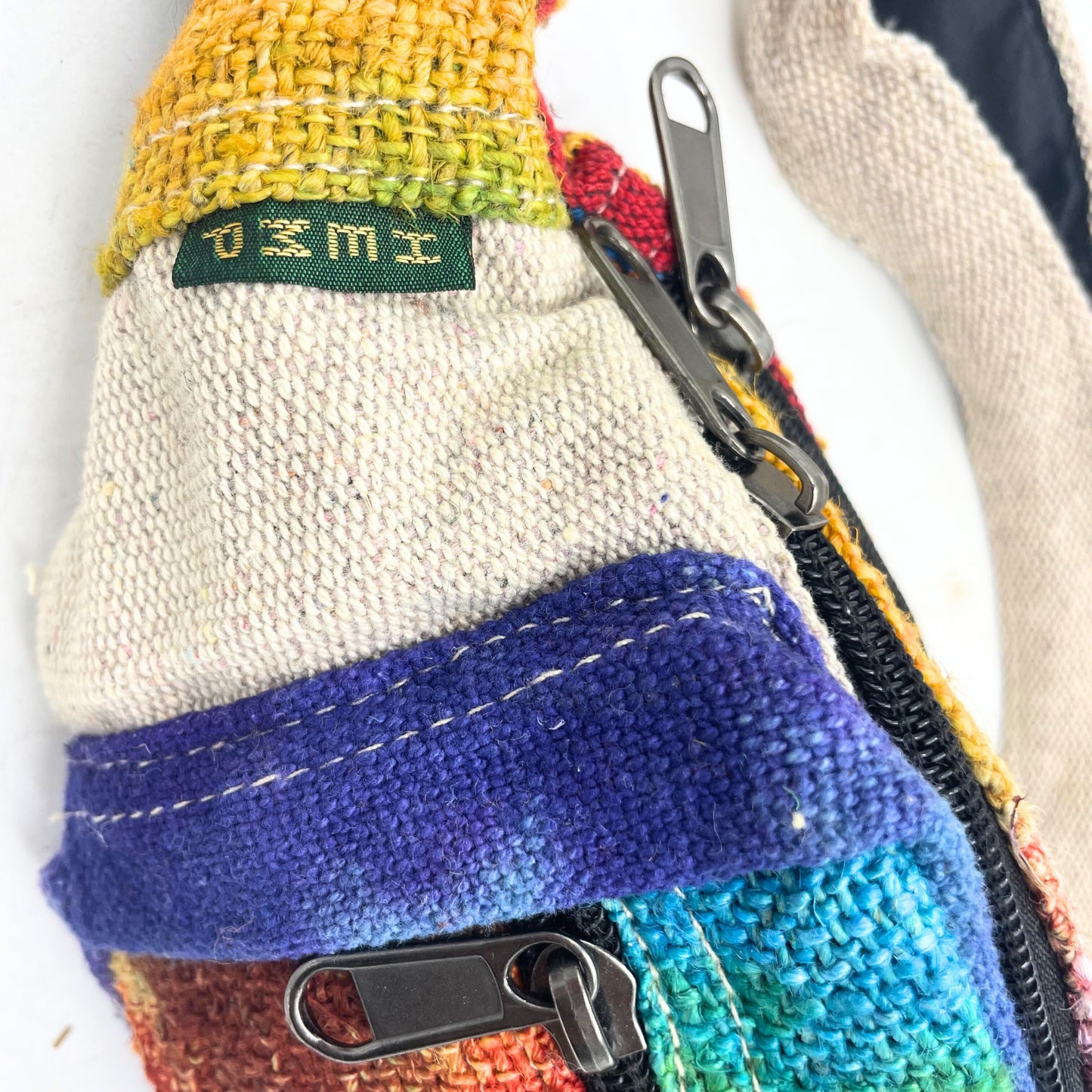 Rainbow Tie Dye Hemp Bum Bags