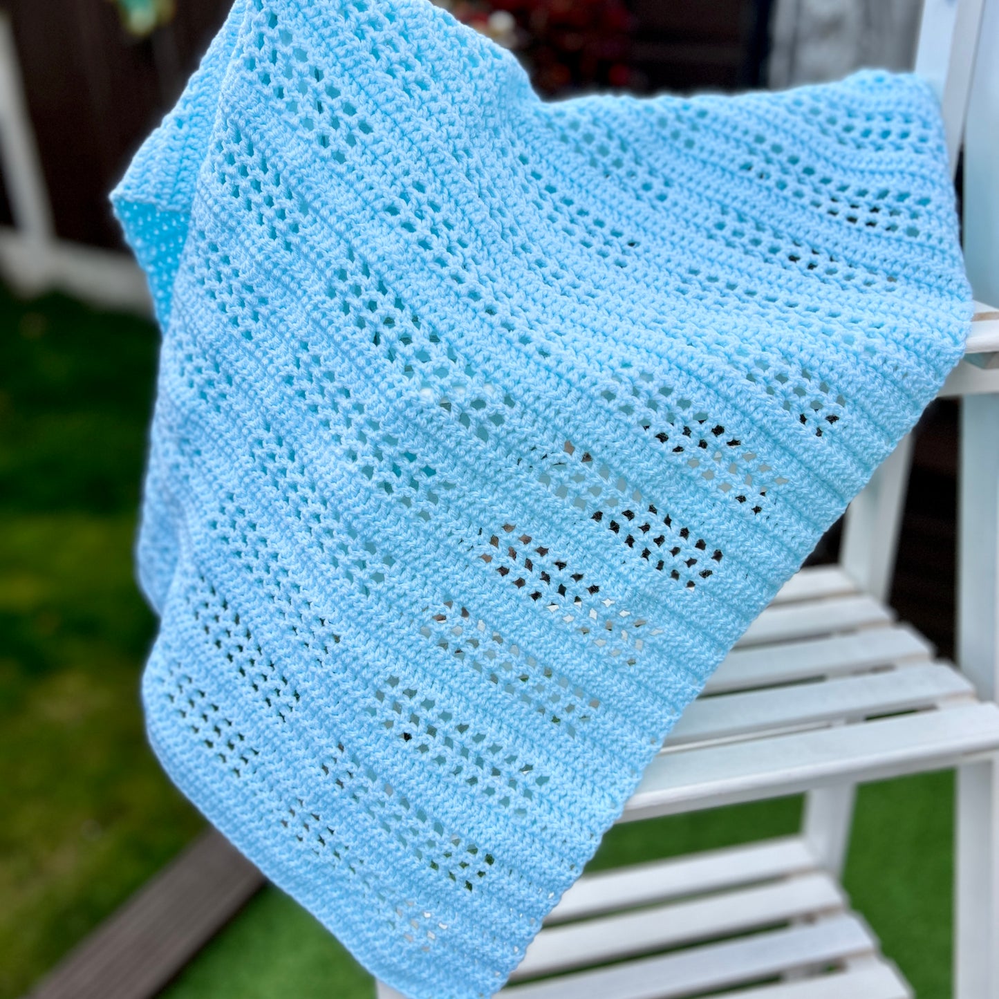 Crochet Baby Blanket - Blue