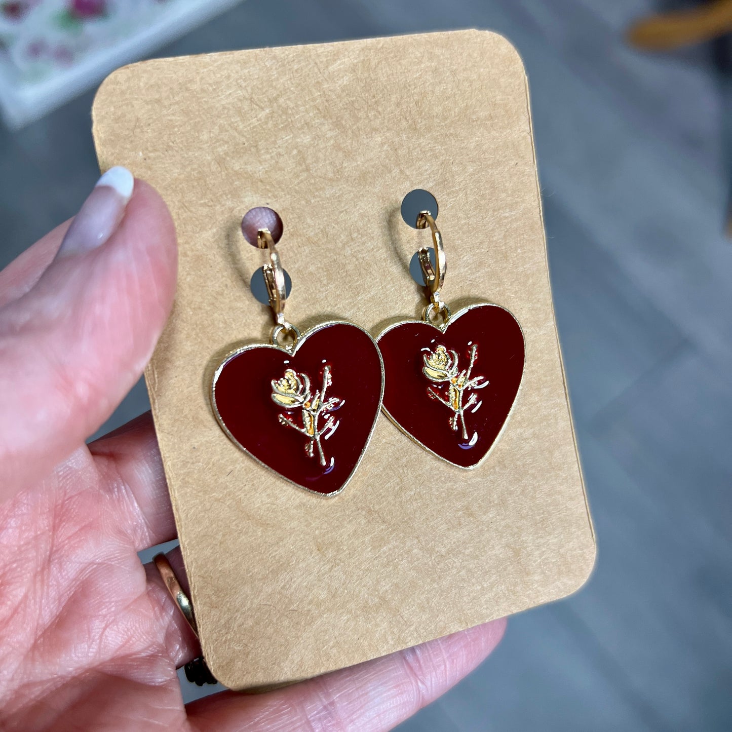 Handmade Valentine’s Earrings