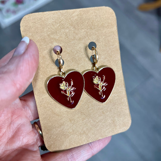 Handmade Valentine’s Earrings