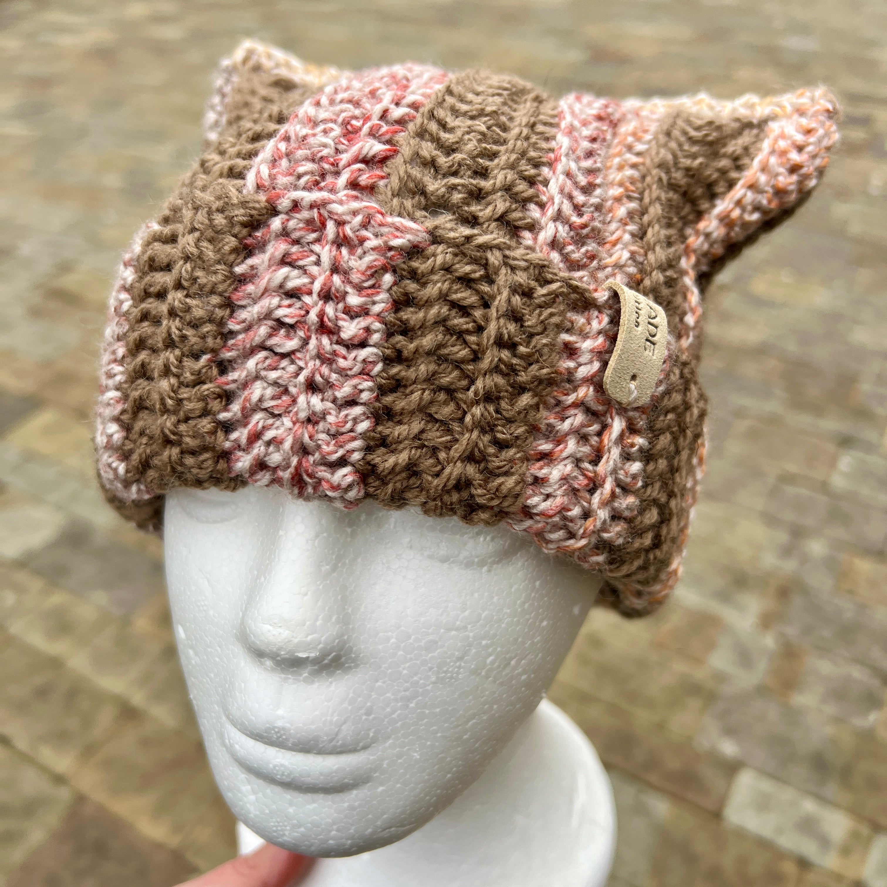 'Crescendo' Crochet Cat Beanie - Adult