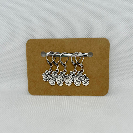 ‘Winter Mittens' Handmade Stitch Marker Set