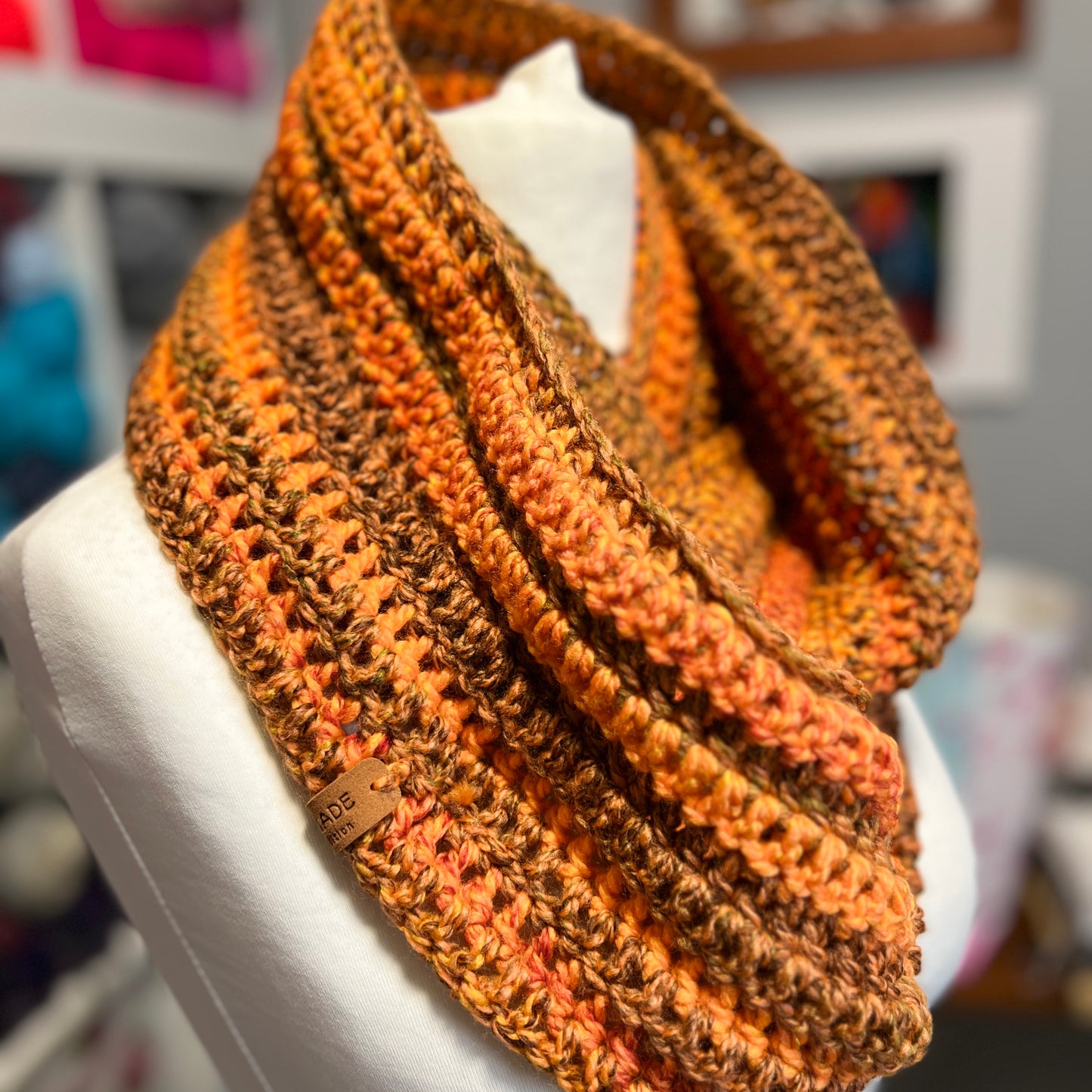 ‘Pebble’ Crochet Tube Scarf