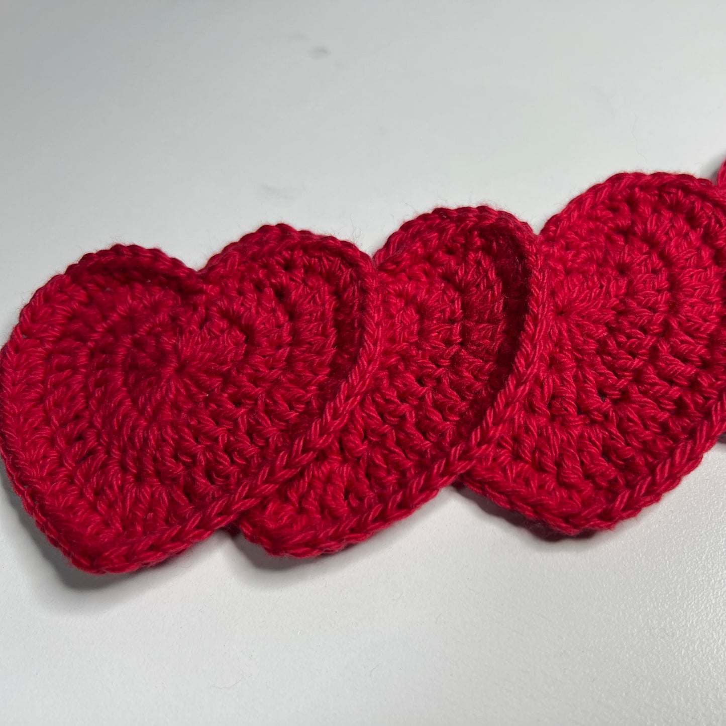 Crochet Heart Coaster Sets