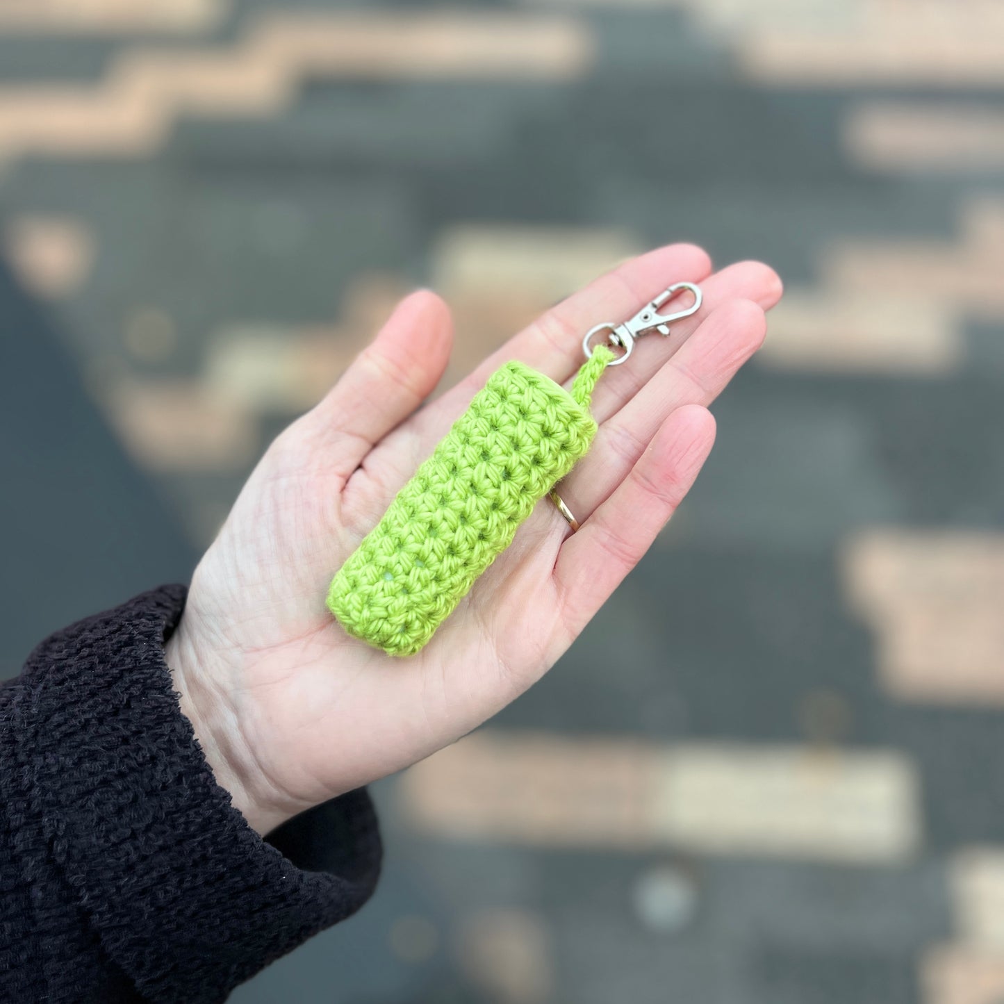 Crochet Lip Balm Holder Keyrings