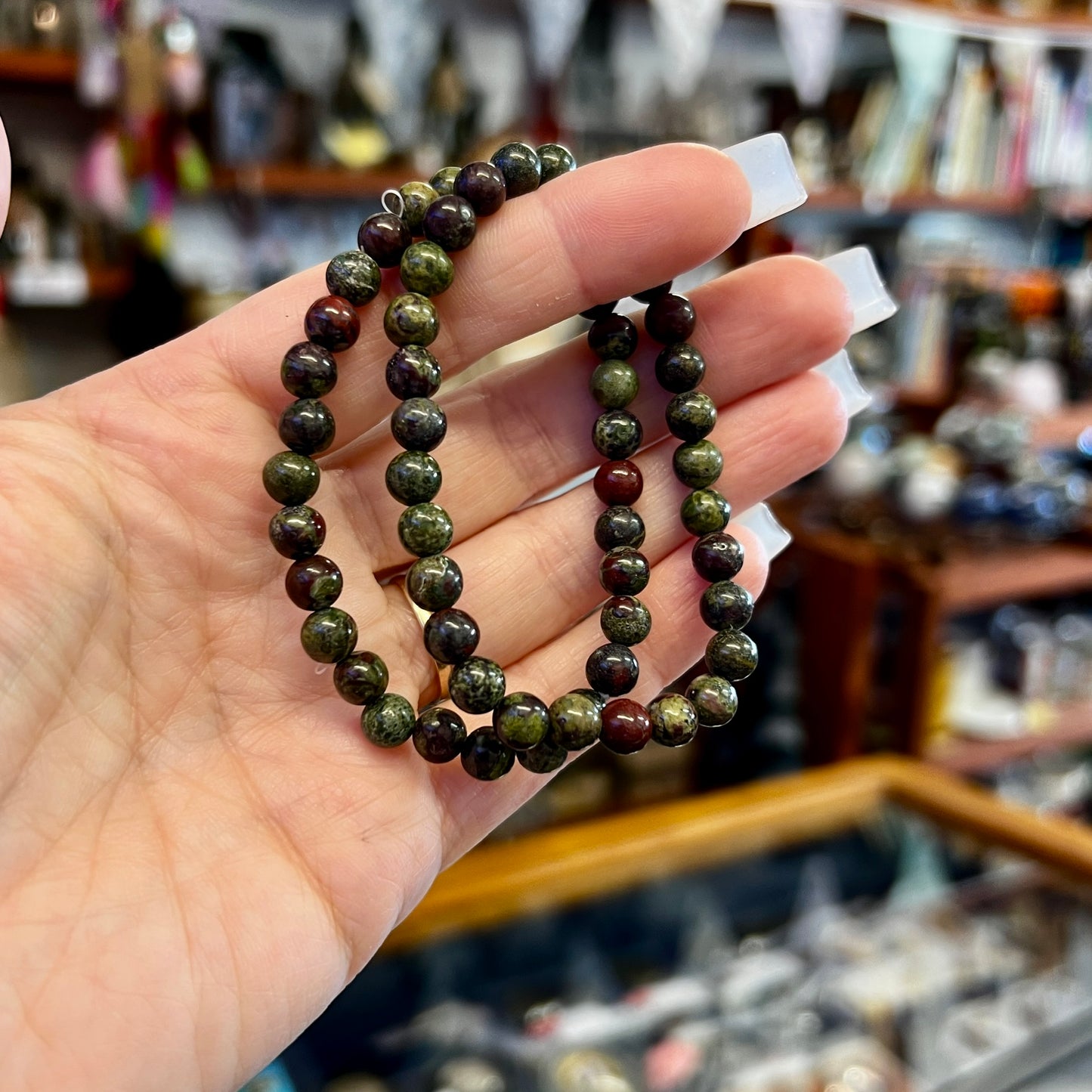 Dragon Blood Jasper Small Bead Bracelet