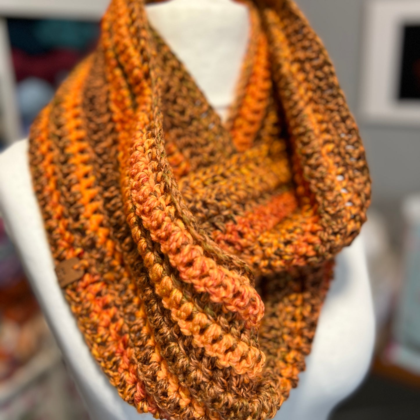 ‘Pebble’ Crochet Tube Scarf