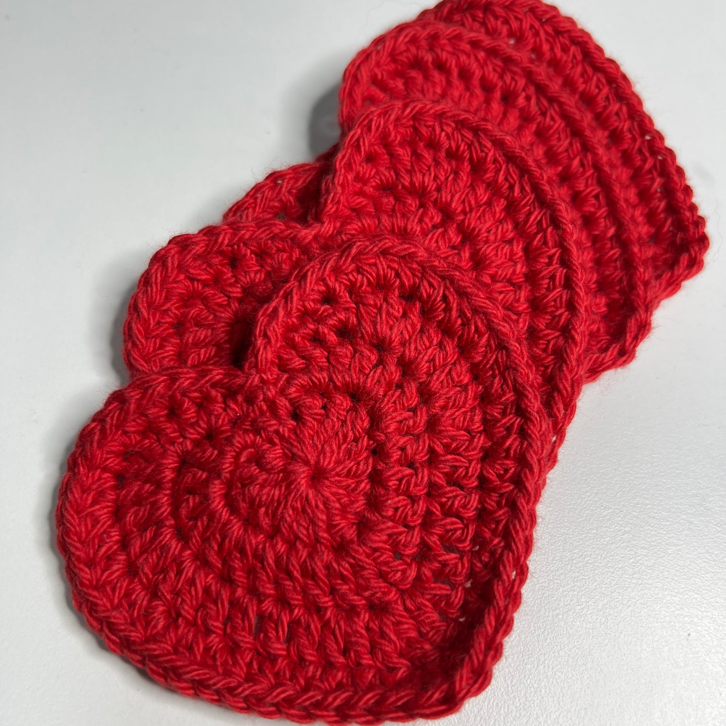 Crochet Heart Coaster Sets