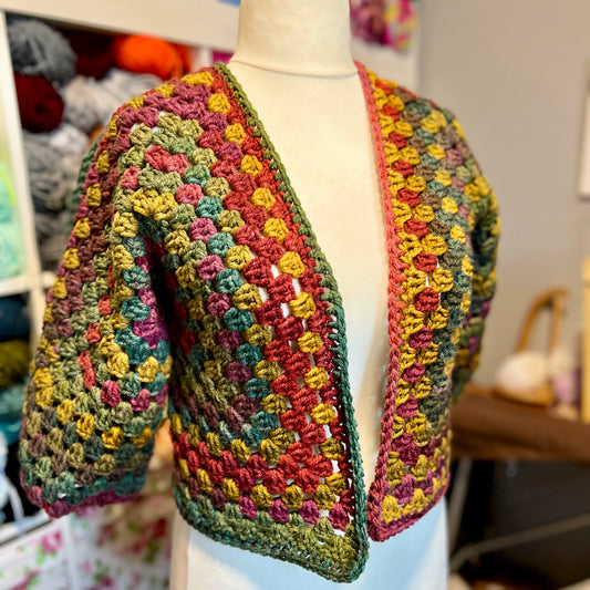 Hexagon Cardigan ‘Autumn Leaves’