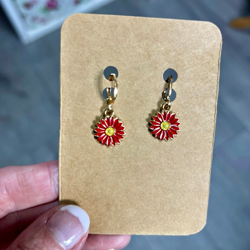 ‘Aster’ Handmade Flower Earrings