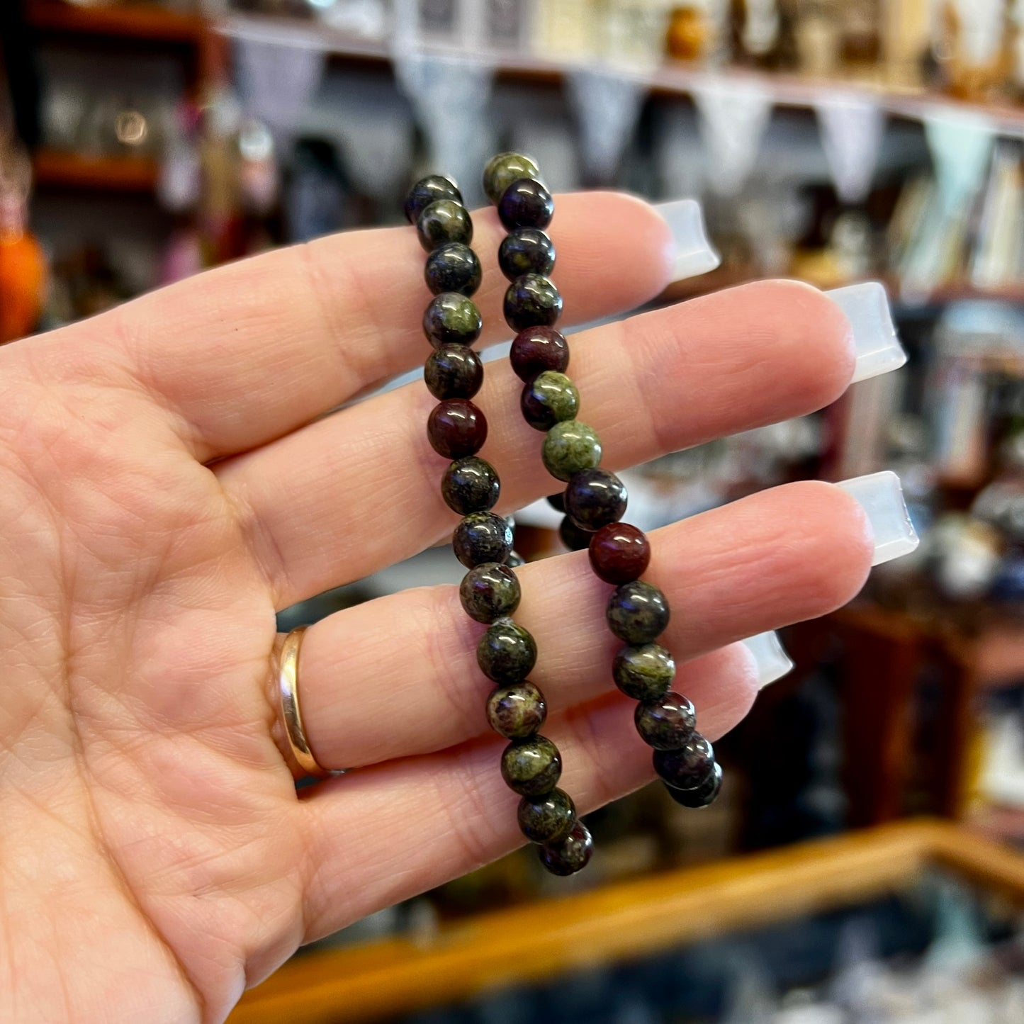 Dragon Blood Jasper Small Bead Bracelet