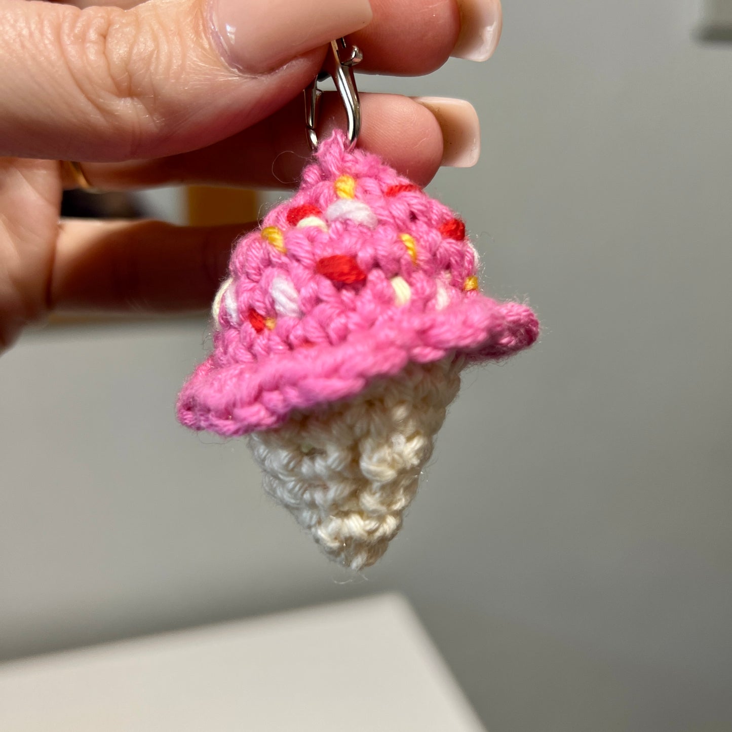 Crochet 'Ice cream' Keyrings