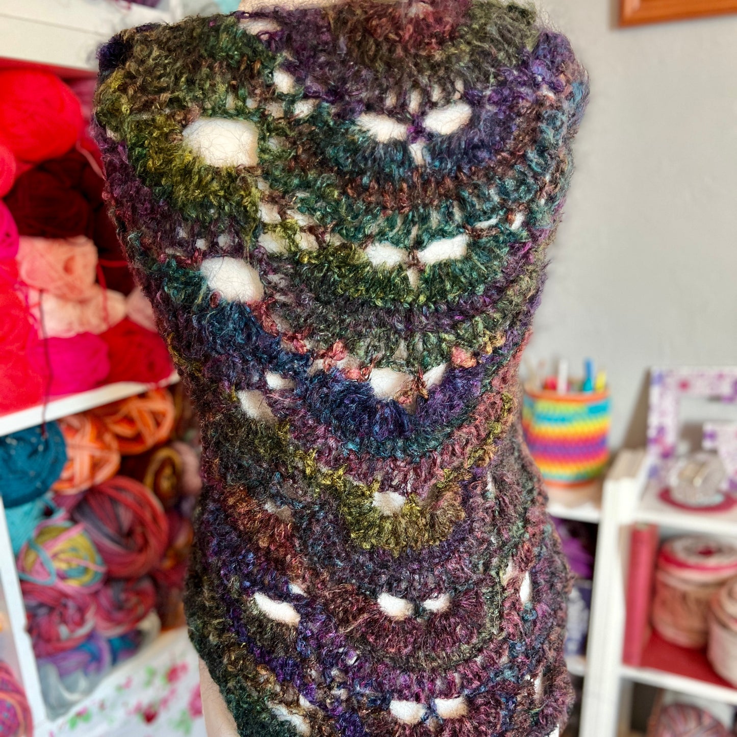 Shawl - Fluffy Rainbow