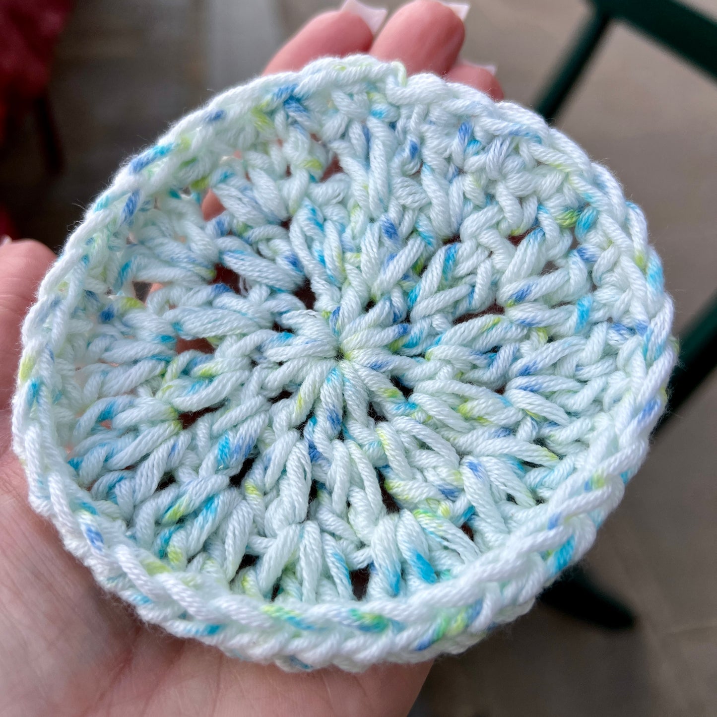 Crochet 'Snowflake Blue' Coasters