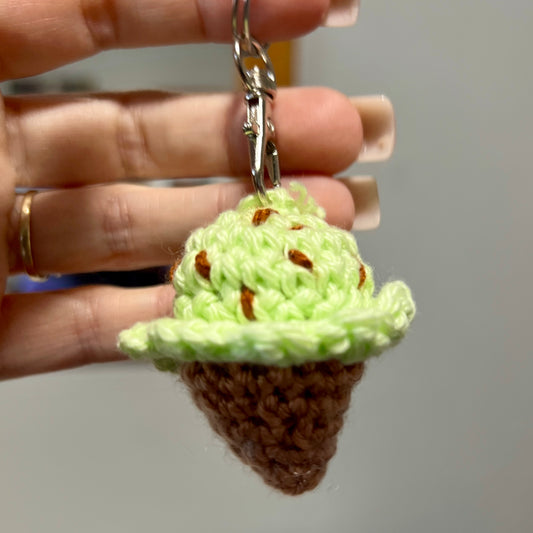 Crochet 'Ice cream' Keyrings
