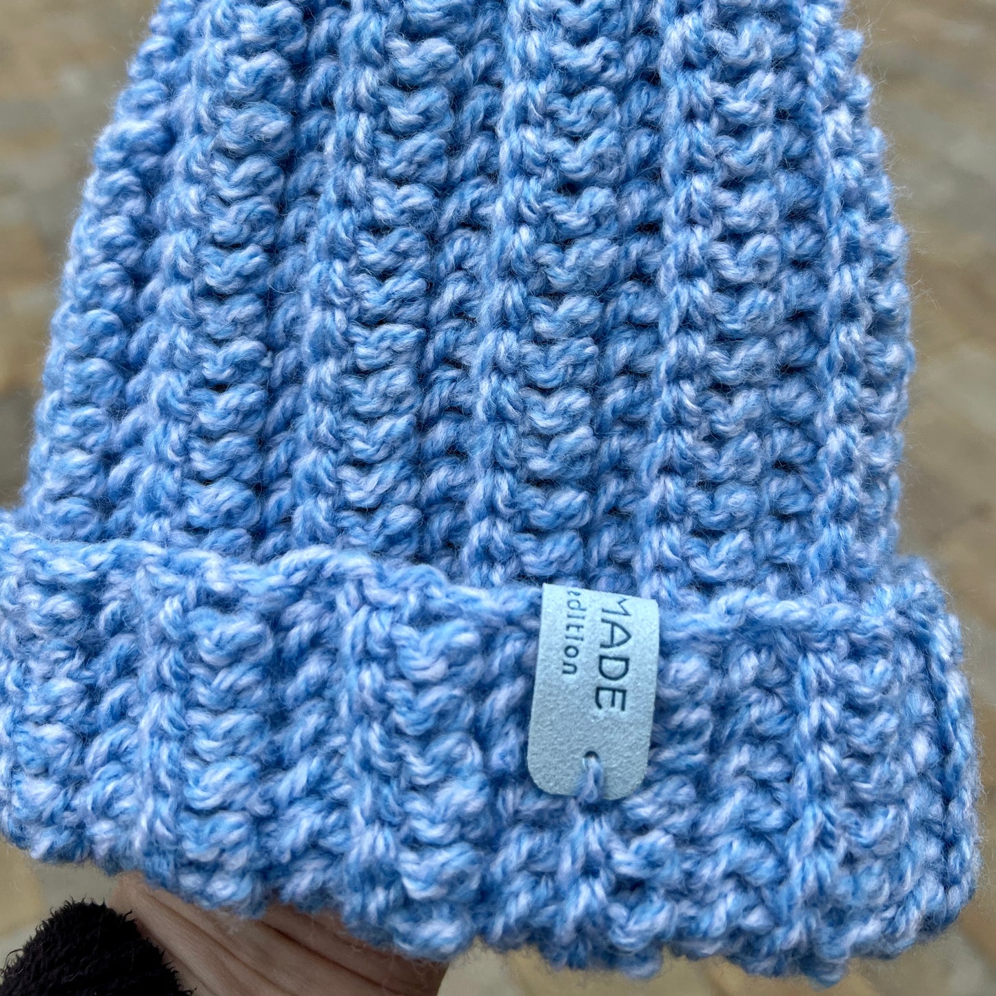 Crochet Beanie Hat with Pom Pom - Toddler Child 2-4 years