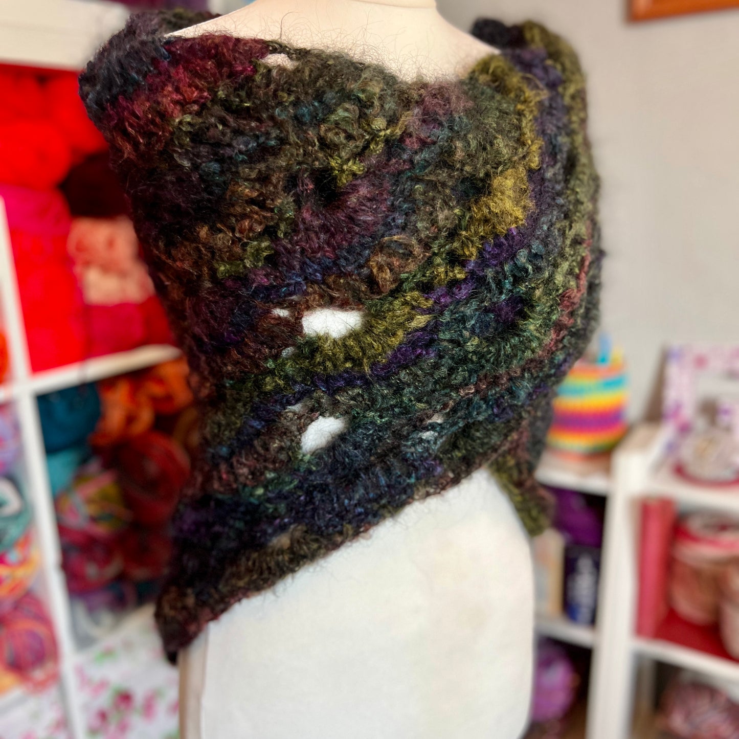 Shawl - Fluffy Rainbow