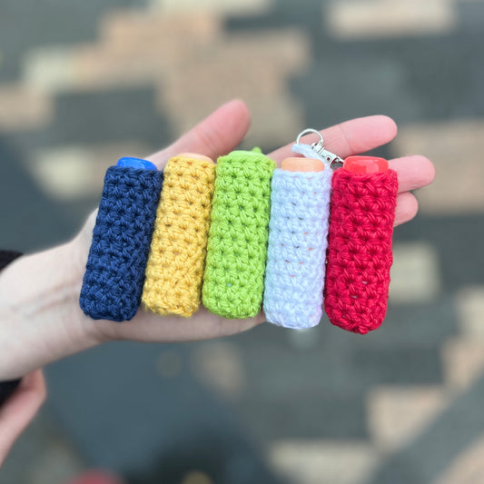 Crochet Lip Balm Holder Keyrings