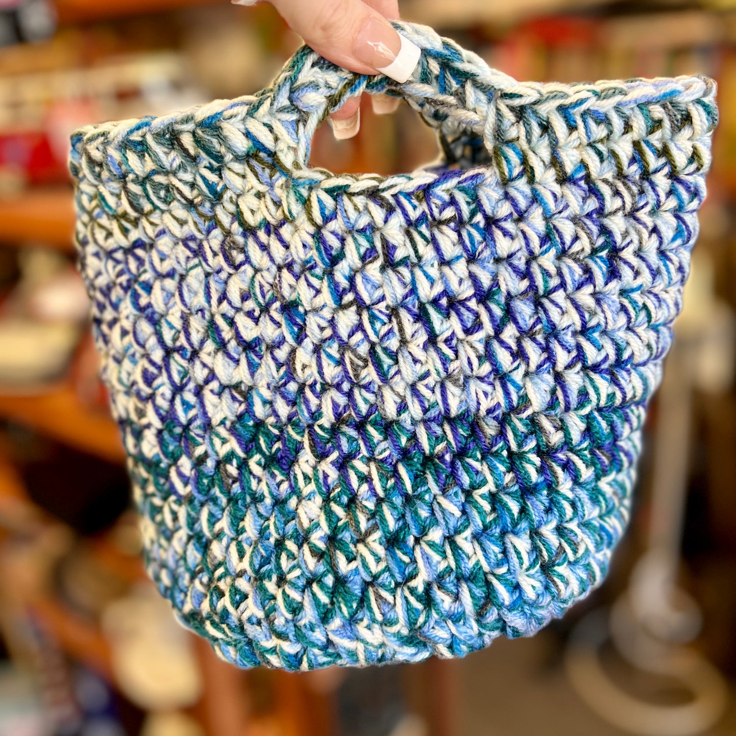 ‘Seaside Blue’ Scrap Basket/Bag