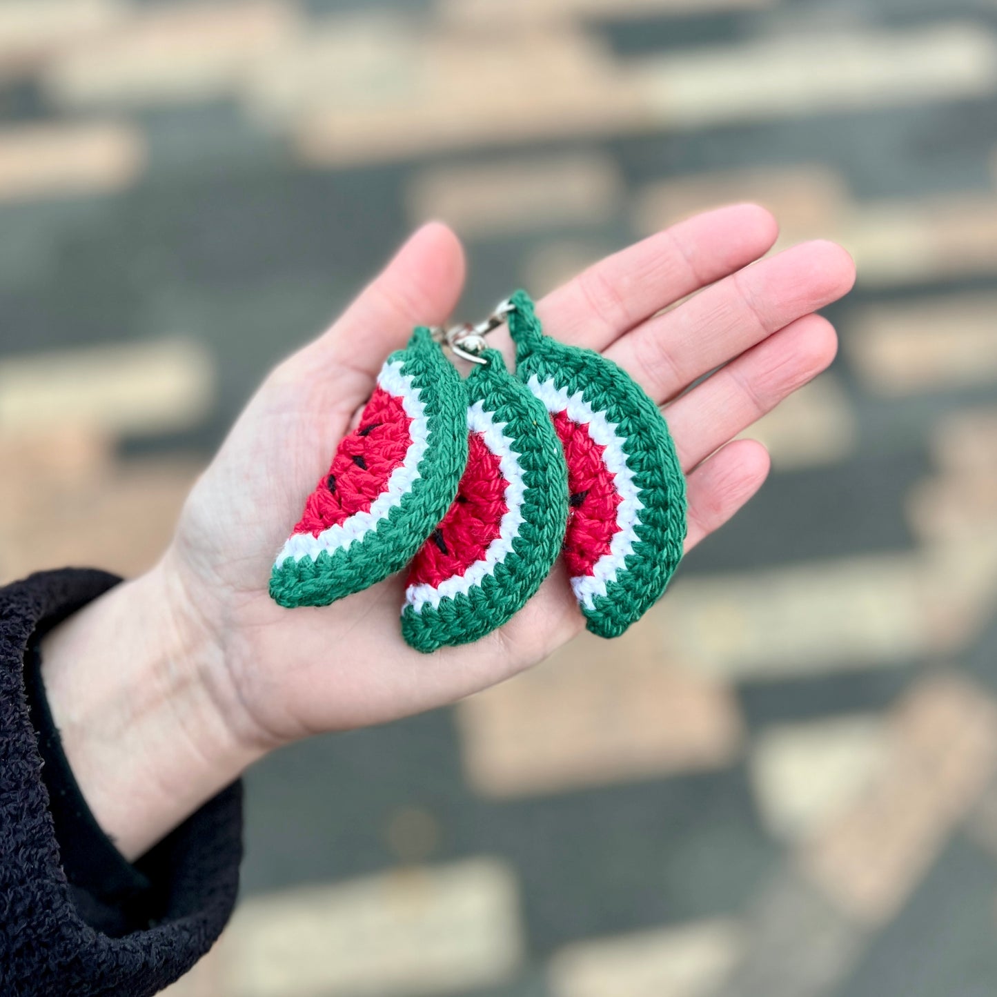 Crochet 'Watermelon' Keyrings