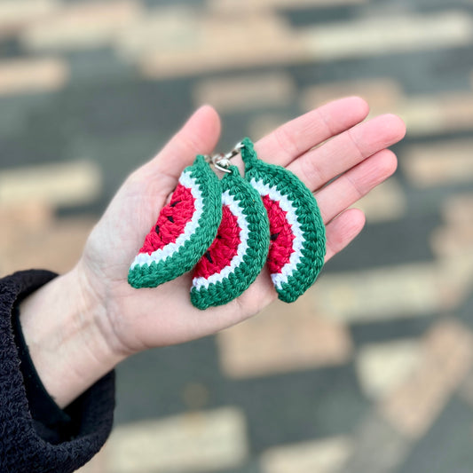 Crochet 'Watermelon' Keyrings