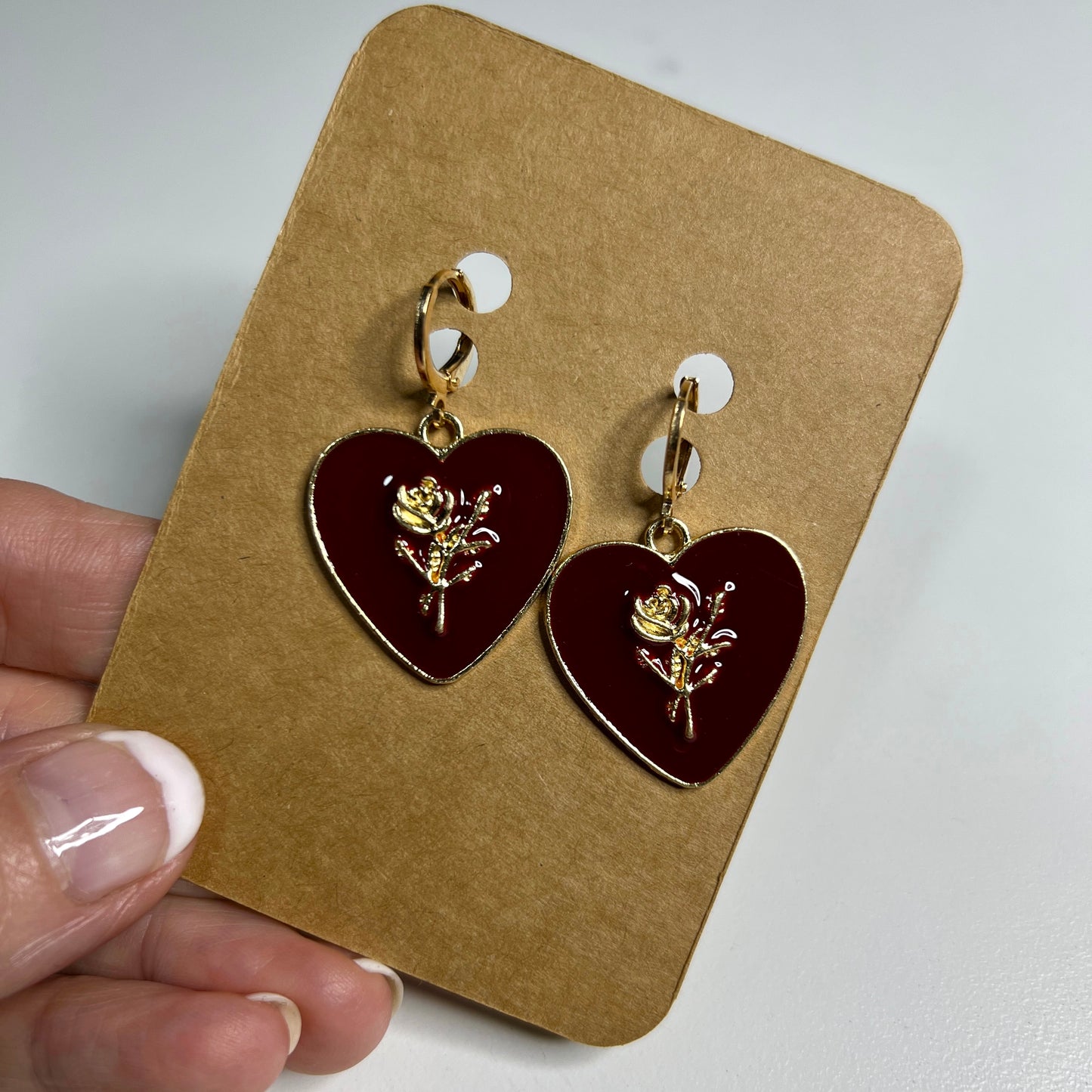 Handmade Valentine’s Earrings