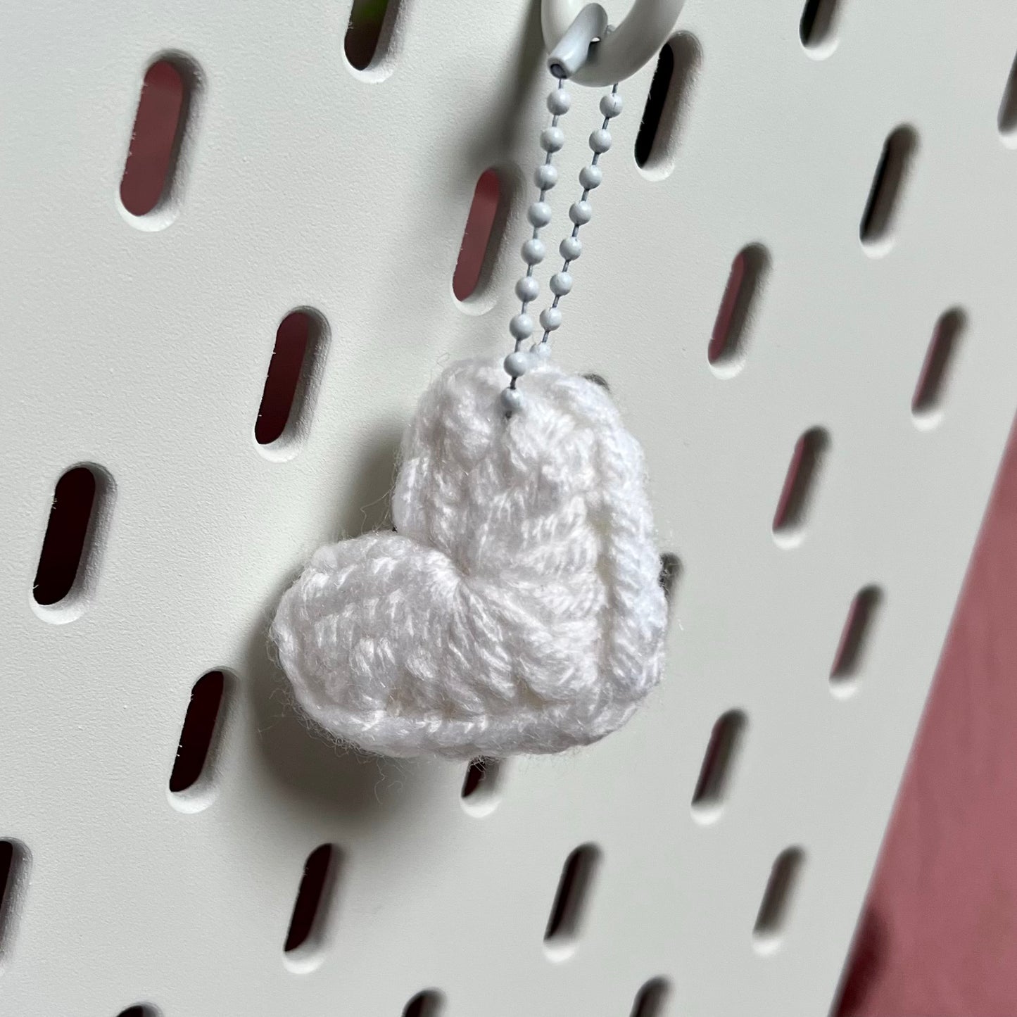 Crochet Pocket Heart Keyrings
