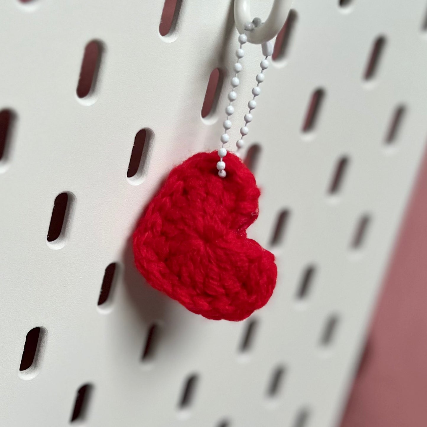Crochet Pocket Heart Keyrings