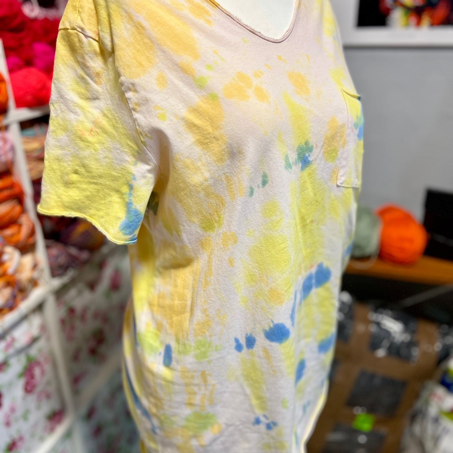 'Yellow Explosion' Short Sleeved Tie Dye T-Shirt