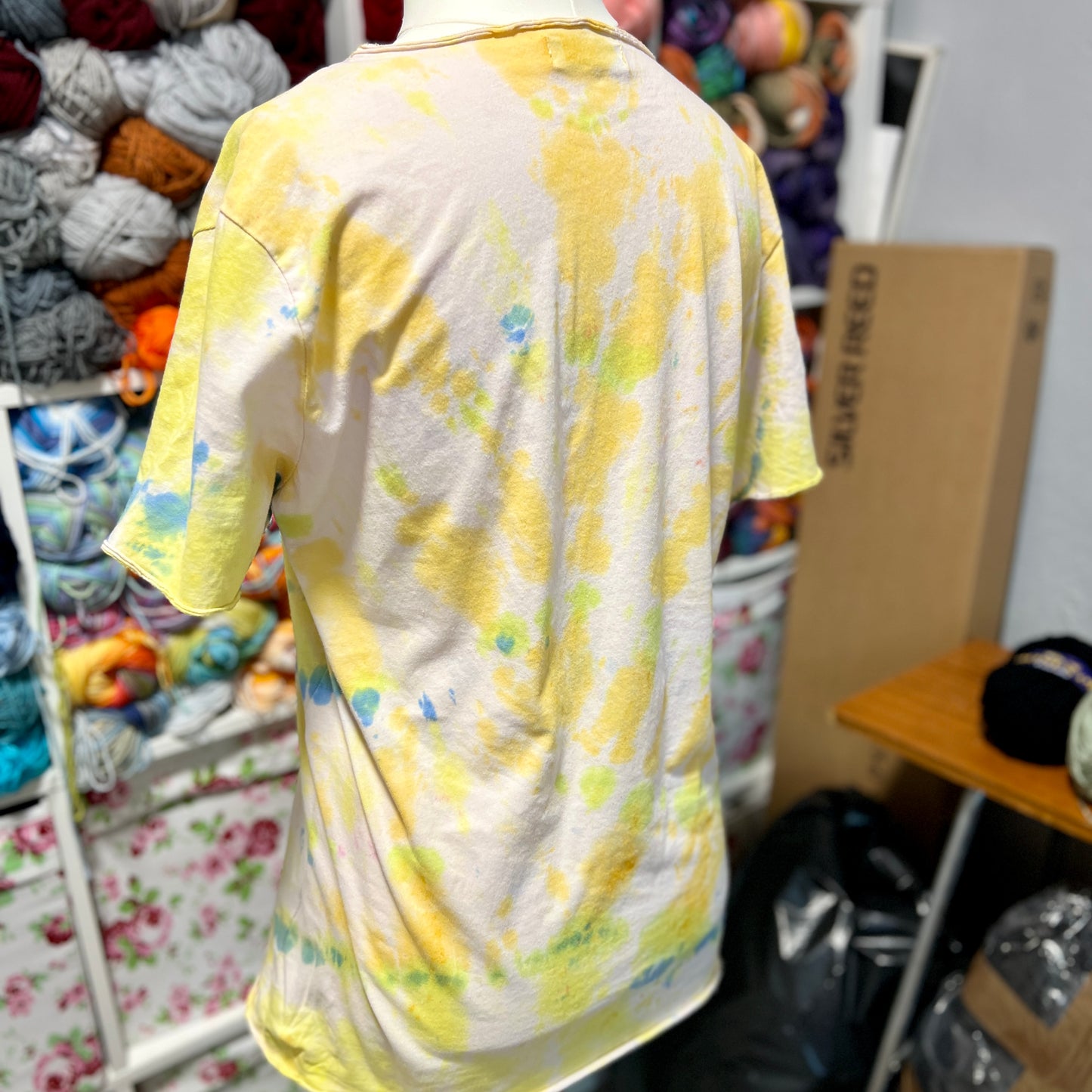 'Yellow Explosion' Short Sleeved Tie Dye T-Shirt