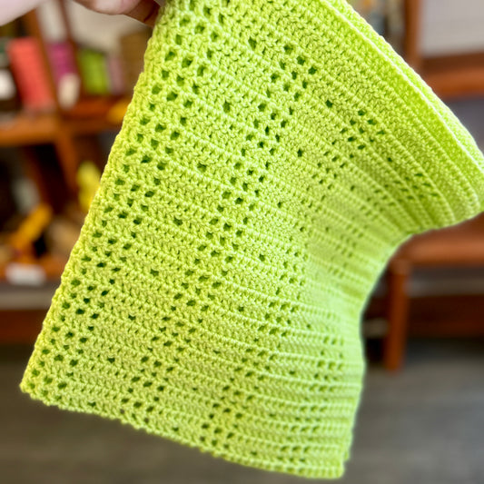 Crochet Baby Blanket - Lime