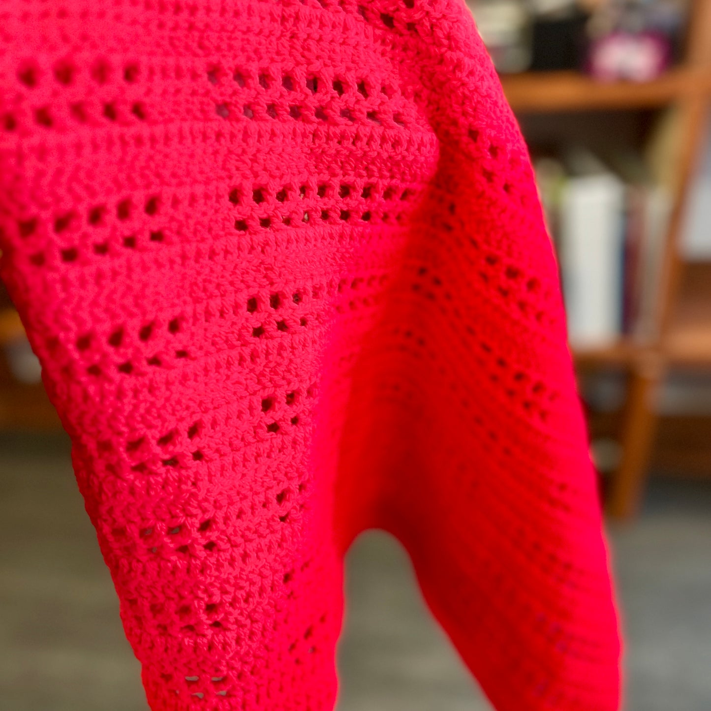 Crochet Baby Blanket - Red