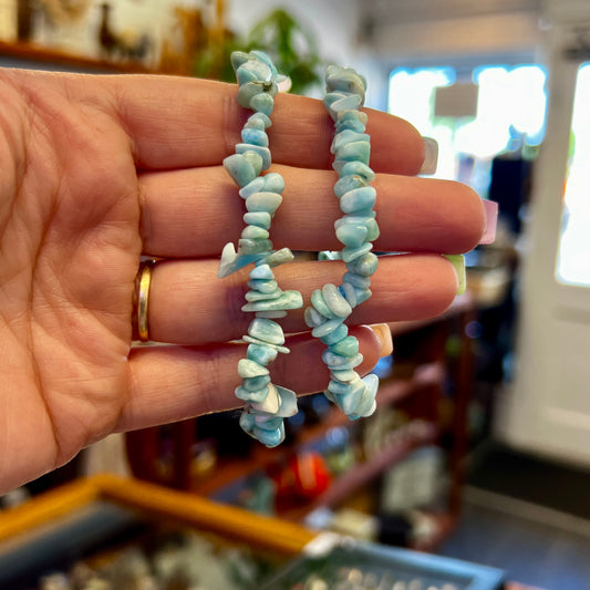 Larimar Chip Bracelet